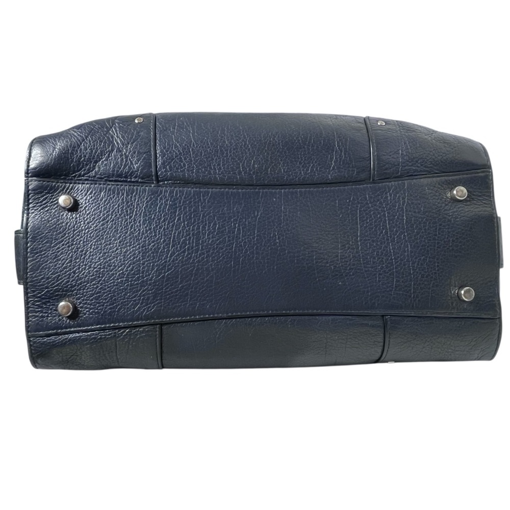 Coach Mercer 30 Navy Grain Leather Satchel - Picture 7 of 14